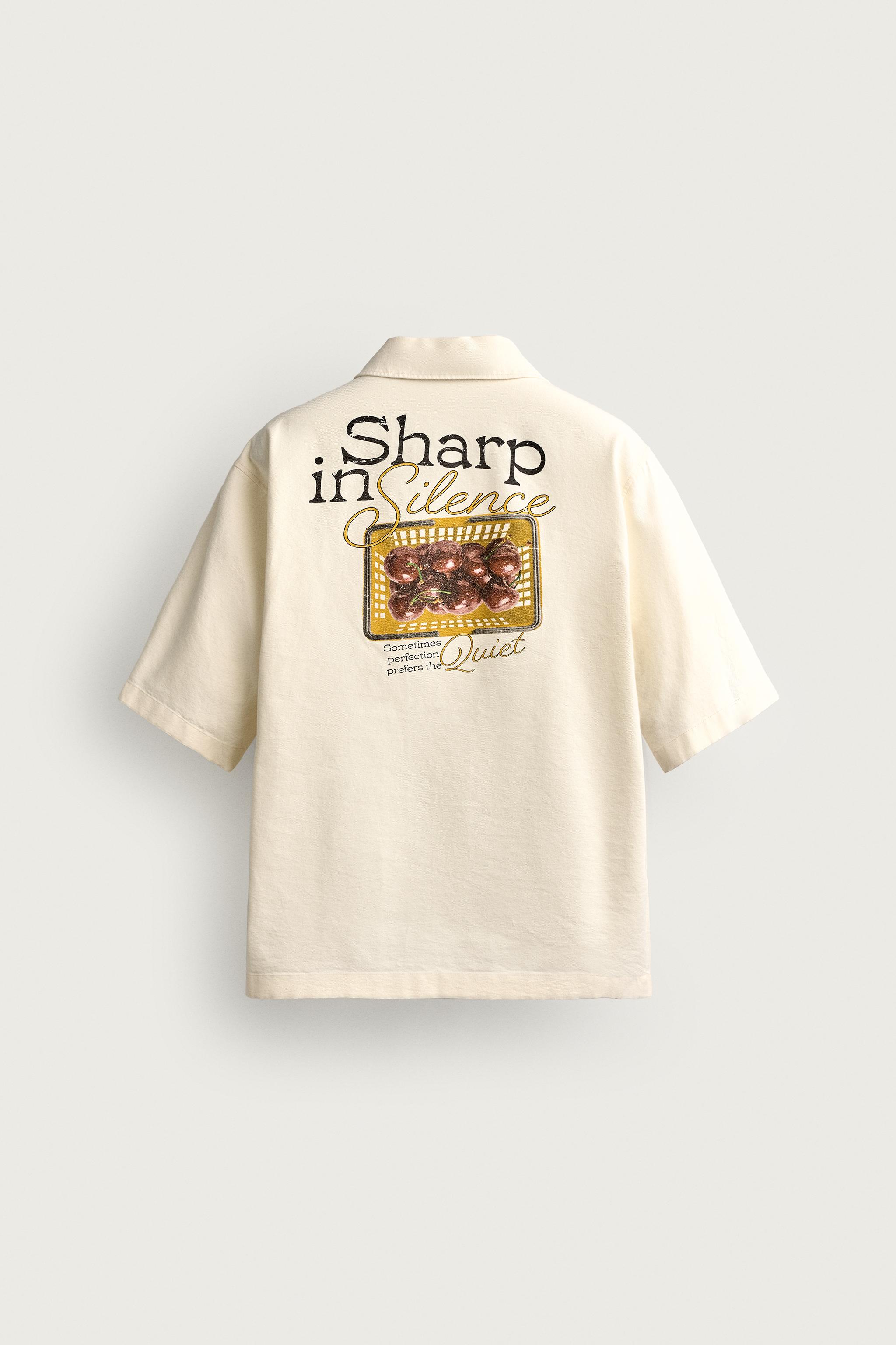 RELAXED FIT CHERRY PRINT SHIRT